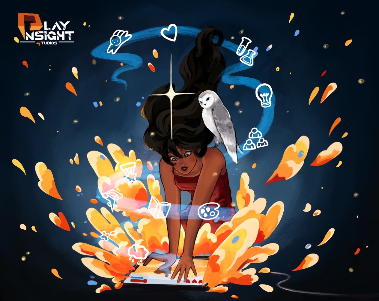 Illustration of an interactive learning experience